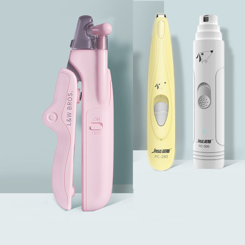 Pet Nail Clippers with LED Light Dogs Cat Nail Scissors Professional Trimmer Tool Care Grooming Supplies