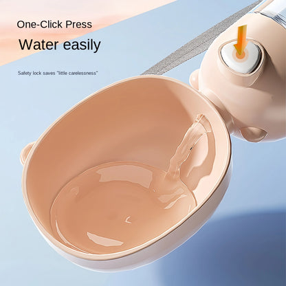Dog Portable Water Bowl Portable Food Grade Material Dog Cat Travel Pet Water Cup Bottle with Food Dispenser Pet Dog Supplies