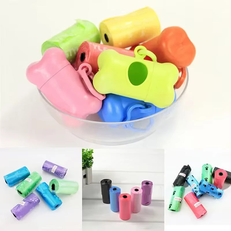 Pet Waste Bag Dispenser Dog Poop Picking Bag Garbage Distribution Cleaning Supply Cute Bone-Shaped Pet Trash Box Toilet Picker