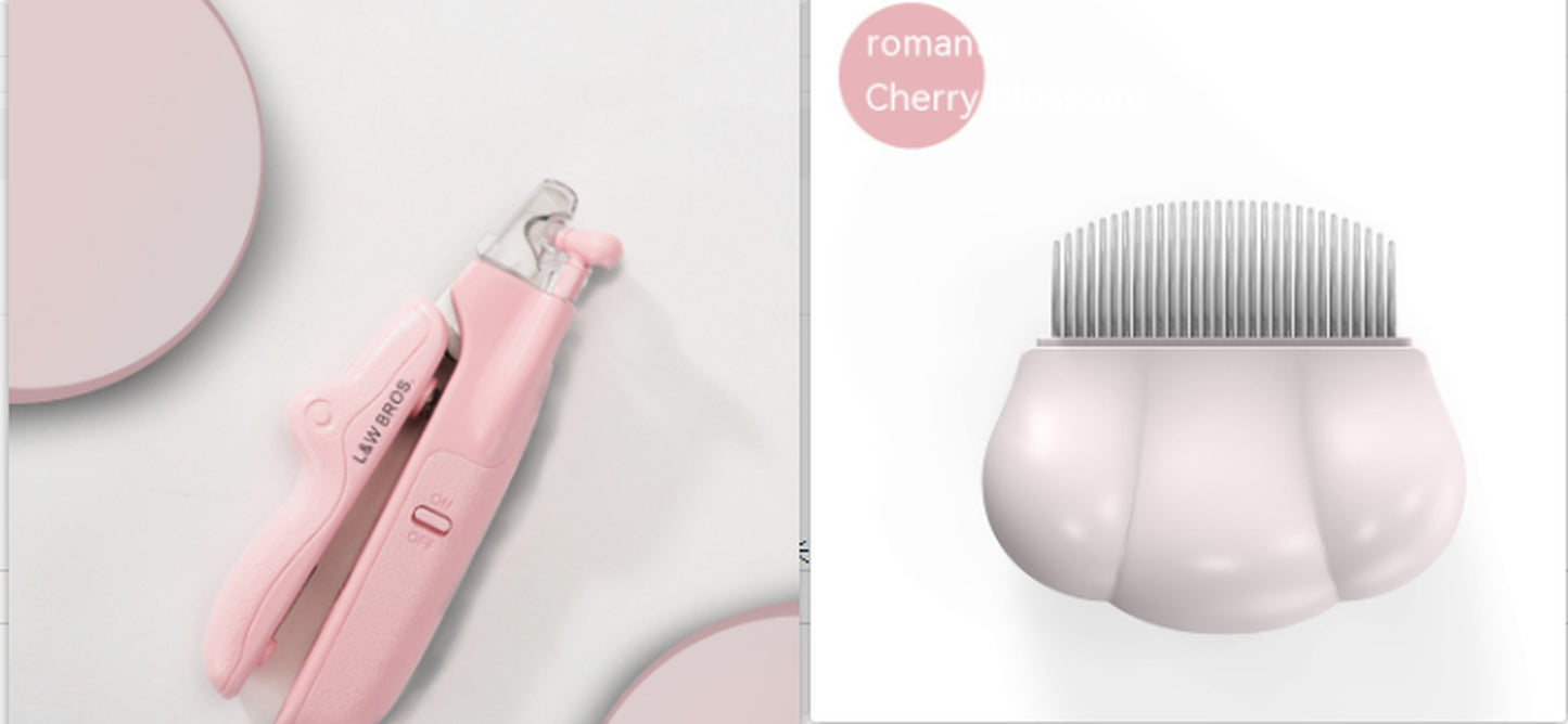 Pet Nail Clippers with LED Light Dogs Cat Nail Scissors Professional Trimmer Tool Care Grooming Supplies